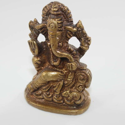 Small Ganesh Statue - Brass