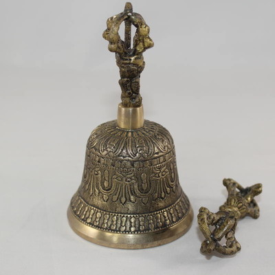 Tibetan Brass Bell with Dorje