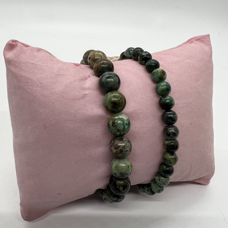 African Turquoise (Jasper) Stretchy Bracelet