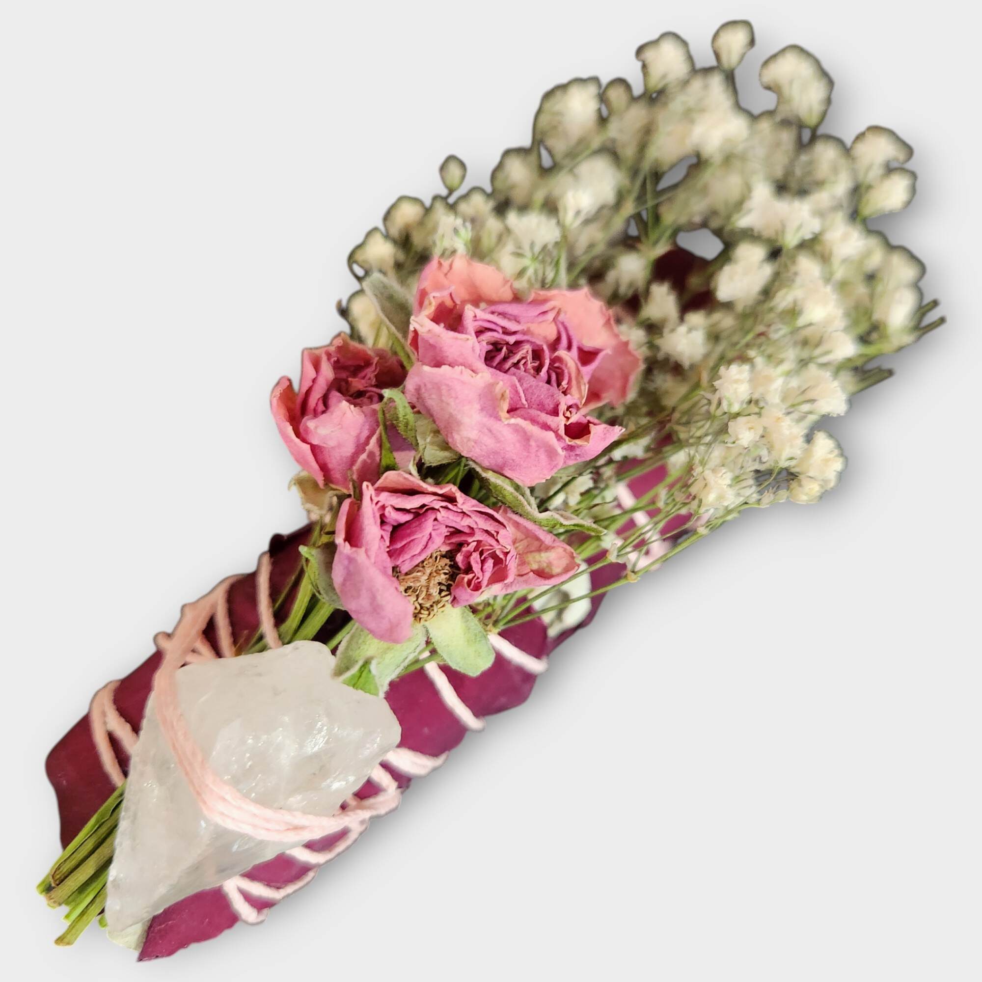 Sage - Roses and Rose Quartz